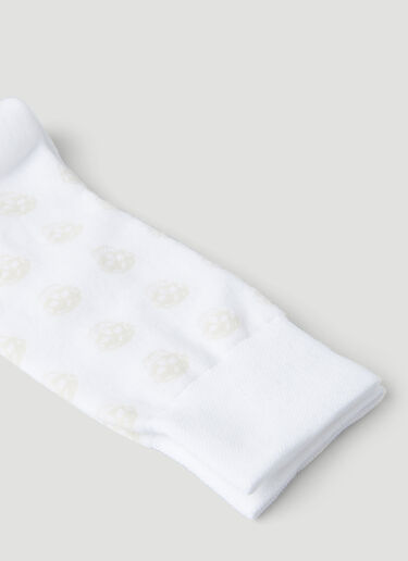 Skull Motif Socks Alexander McQueen Skull Motif Socks White amq0148033