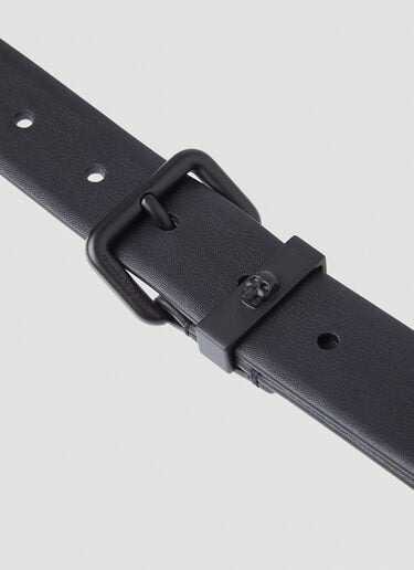 Alexander McQueen Embossed Skull Buckle Belt Black amq0148053