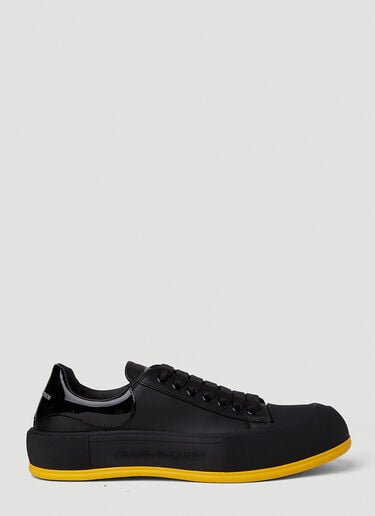 데크 플림솔 스니커즈 Alexander McQueen 데크 플림솔 스니커즈 블랙 amq0150050