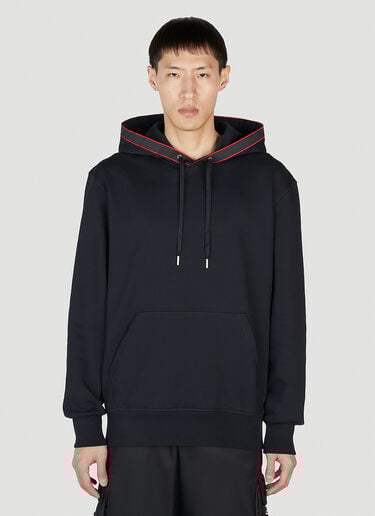 对比饰边连帽运动衫 Alexander McQueen 对比饰边连帽运动衫 黑 amq0151013