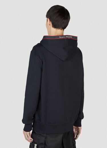 对比饰边连帽运动衫 Alexander McQueen 对比饰边连帽运动衫 黑 amq0151013
