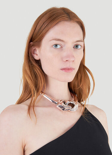 Sculptural Link Choker Alexander McQueen Sculptural Link Choker Silver amq0244036