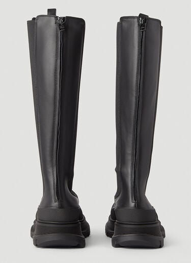 Alexander McQueen [트레드 슬릭] 니하이 부츠 블랙 amq0245098