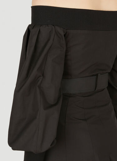 露肩 Godet 连衣裙 Alexander McQueen 露肩 Godet 连衣裙 黑 amq0247022