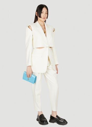 Alexander McQueen Slashed Blazer White amq0248007