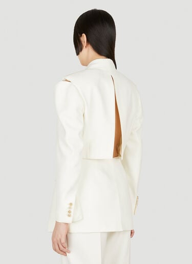Alexander McQueen Slashed Blazer White amq0248007