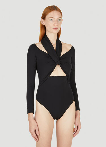 Cut-Out Jersey Bodysuit Alexander McQueen Cut-Out Jersey Bodysuit Black amq0249022