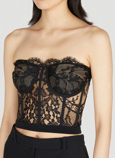 Sarabande Lace Bustier Top Alexander McQueen Sarabande Lace Bustier Top Black amq0251038