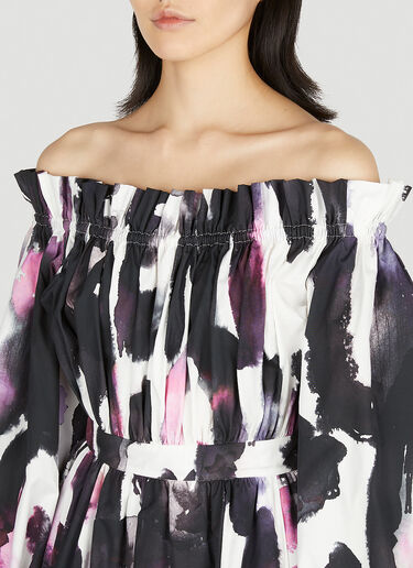 彩绘百褶连衣裙 Alexander McQueen 彩绘百褶连衣裙 黑 amq0251052