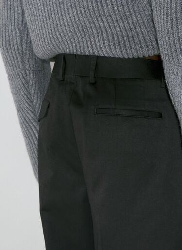 Ann Demeulemeester 아샤즈 와이드 레그 팬츠 블랙 ann0154004
