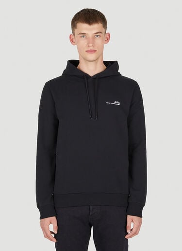 Item Logo Print Hooded Sweatshirt A.P.C. Item Logo Print Hooded Sweatshirt Black apc0150009