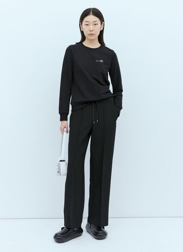 로고 프린트 스웨트셔츠 A.P.C. 로고 프린트 스웨트셔츠 블랙 apc0254003