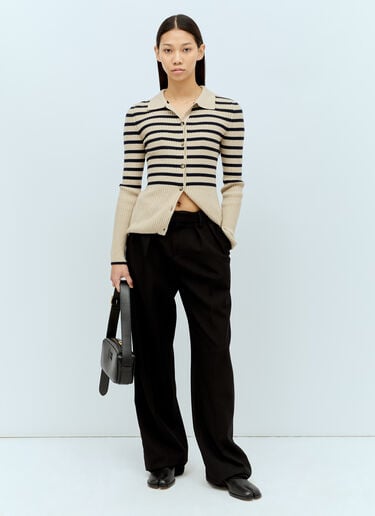 Stripe Cashmere-Blend Cardigan A.P.C. Stripe Cashmere-Blend Cardigan Beige apc0255005