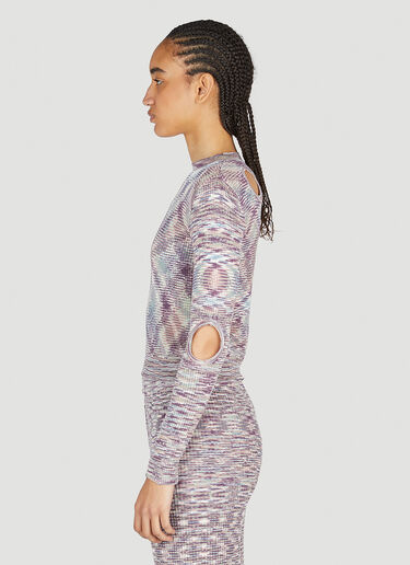 Holey Space Dye Knit Sweater Aries Holey Space Dye Knit Sweater Purple ari0252006
