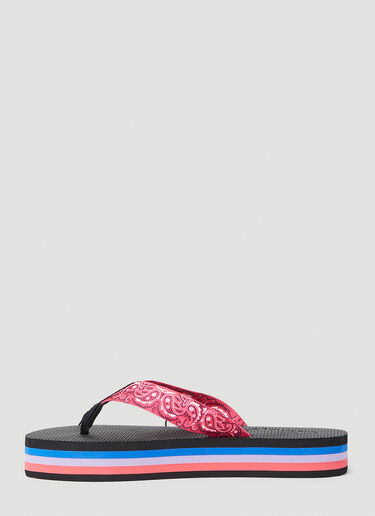 Paisley Print Flip Flops Arizona Love Paisley Print Flip Flops Red arz0253009