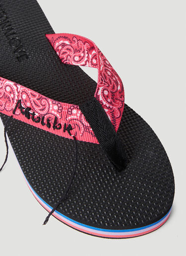 Paisley Print Flip Flops Arizona Love Paisley Print Flip Flops Red arz0253009