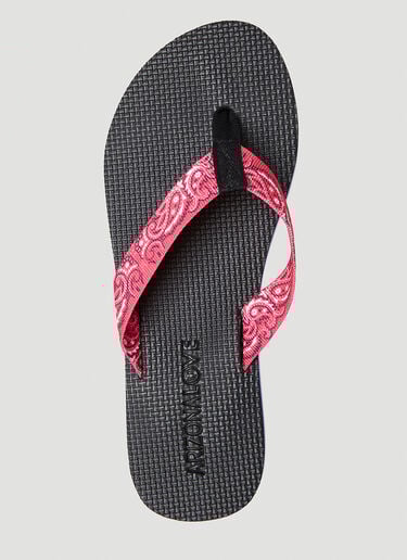 Arizona Love Paisley Print Flip Flops Red arz0253009