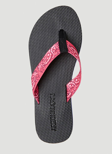 Paisley Print Flip Flops Arizona Love Paisley Print Flip Flops Red arz0253009