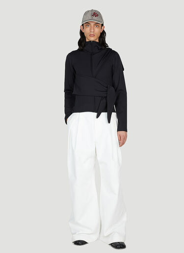 Tied Hooded Sweatshirt Aaron Esh Tied Hooded Sweatshirt Black ash0152007