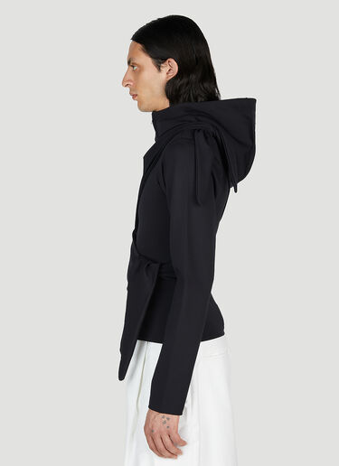Tied Hooded Sweatshirt Aaron Esh Tied Hooded Sweatshirt Black ash0152007