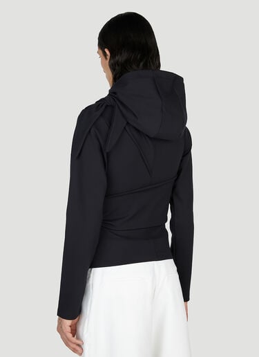 Tied Hooded Sweatshirt Aaron Esh Tied Hooded Sweatshirt Black ash0152007