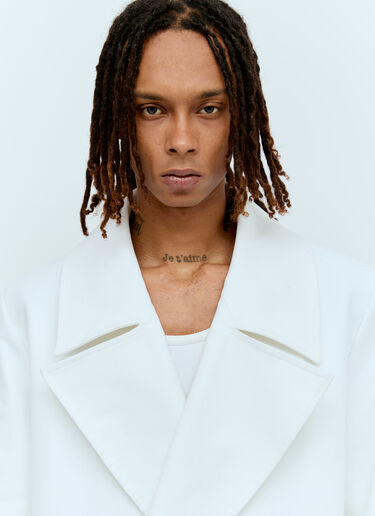 Double Button Coat Aaron Esh Double Button Coat White ash0154006