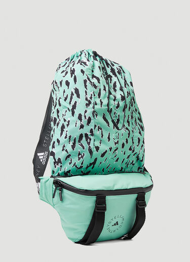 로고 프린트 벨트 백 adidas by Stella McCartney 로고 프린트 벨트 백 라이트 그린 asm0247021