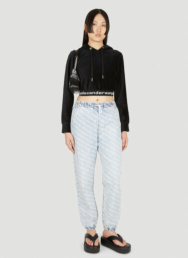 Alexander Wang 코듀로이 후드 스웻셔츠 블랙 awg0245010