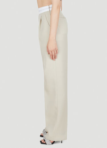 Logo Waist Pants Alexander Wang Logo Waist Pants Beige awg0249030