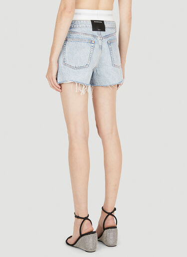 Alexander Wang 로고 허리밴드 쇼츠 블루 awg0250022