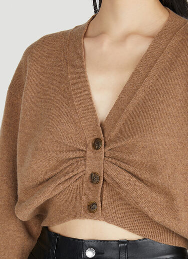Draped Cardigan Alexander Wang Draped Cardigan Brown awg0251028