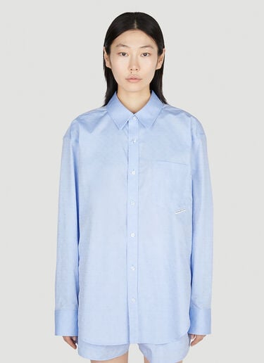 Alexander Wang 佩斯利衬衫 蓝色 awg0251031