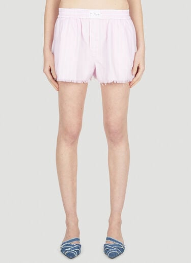 Frayed Boxer Shorts Alexander Wang Frayed Boxer Shorts Pink awg0251032
