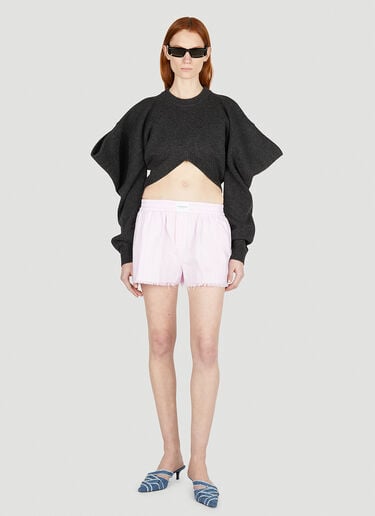Frayed Boxer Shorts Alexander Wang Frayed Boxer Shorts Pink awg0251032
