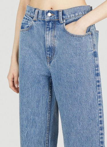 워시드 스트레이트 레그 진 Alexander Wang 워시드 스트레이트 레그 진 블루 awg0252002