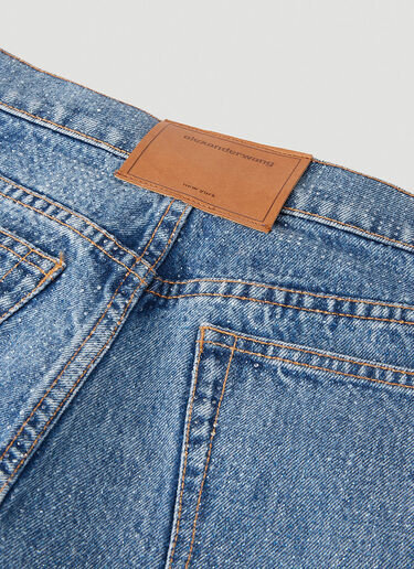 Alexander Wang 워시드 스트레이트 레그 진 블루 awg0252002