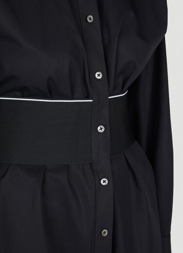 Logo Waistband Shirt Dress Alexander Wang Logo Waistband Shirt Dress Black awg0252005