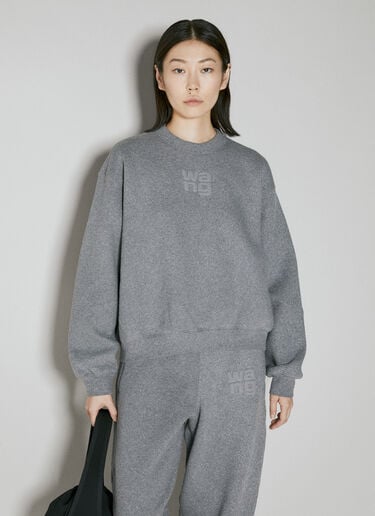 Alexander Wang 글리터 테리 스웨트셔츠 그레이 awg0253018