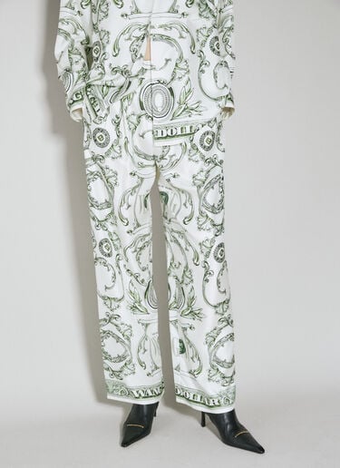 Money Print Silk Pants Alexander Wang Money Print Silk Pants White awg0253022