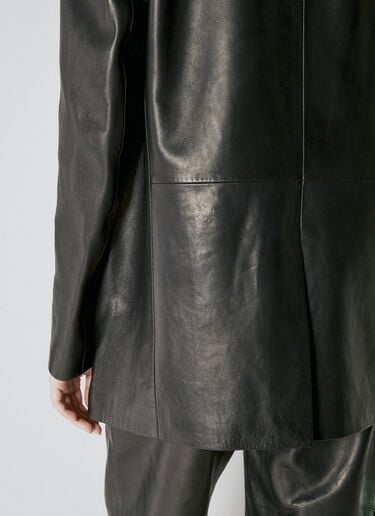 Alexander Wang Drapey Oversized Leather Blazer Black awg0253027
