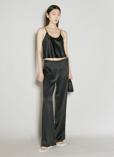 Alexander Wang 铭牌链条腰带长裤  黑色 awg0255006
