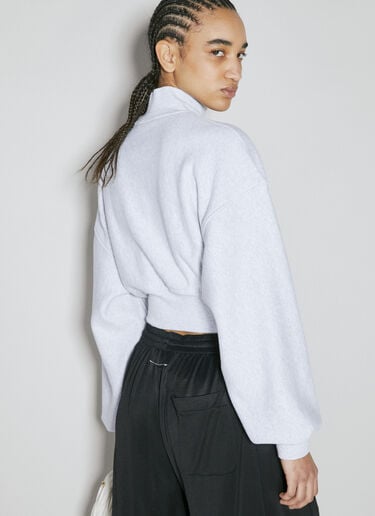 Alexander Wang 크롭 하이넥 스웨터 그레이 awg0255025