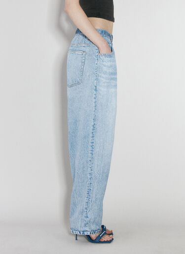 Printed Denim Track Pants Alexander Wang Printed Denim Track Pants Blue awg0255038