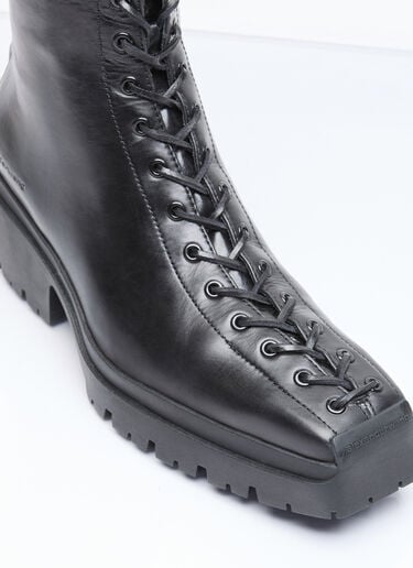 Alexander Wang 터레인 레이스업 니하이 부츠 블랙 awg0256021