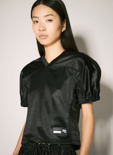 Fitted Football Top Alexander Wang Fitted Football Top Black awg0257012