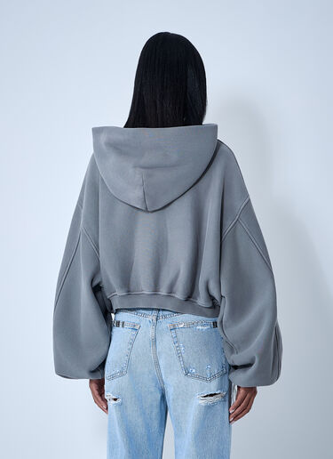 Crop Zip-Up Sweateshirt Alexander Wang Crop Zip-Up Sweateshirt Beige awg0261001