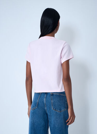 Logo Motif T-Shirt Alexander Wang Logo Motif T-Shirt Pink awg0261003