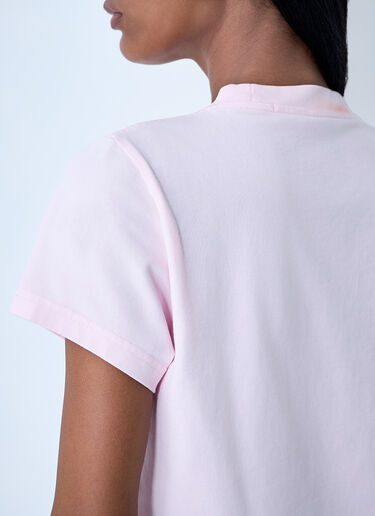 Logo Motif T-Shirt Alexander Wang Logo Motif T-Shirt Pink awg0261003