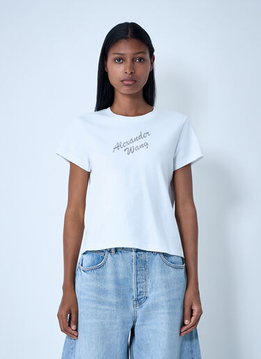 Alexander Wang Logo Motif T-Shirt White awg0261004
