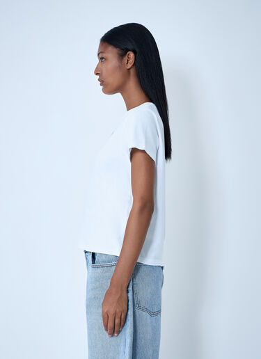 Logo Motif T-Shirt Alexander Wang Logo Motif T-Shirt White awg0261004